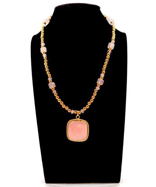 Rose Quartz • Necklace of Nobility (Big Face)